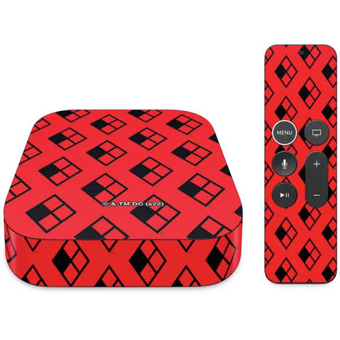 DC Comics Harley Quinn Logo Pattern Apple TV Skin