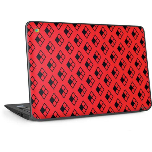 DC Comics Harley Quinn Logo Pattern HP Chromebook Skin