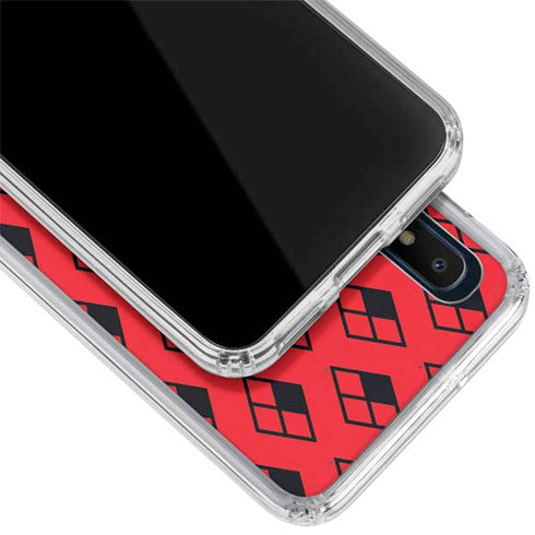 DC Comics Harley Quinn Logo Pattern Galaxy A10e Clear Case