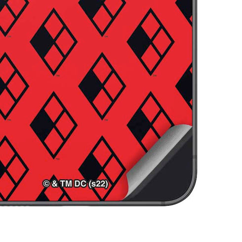 DC Comics Harley Quinn Logo Pattern Galaxy A14 5G Skin