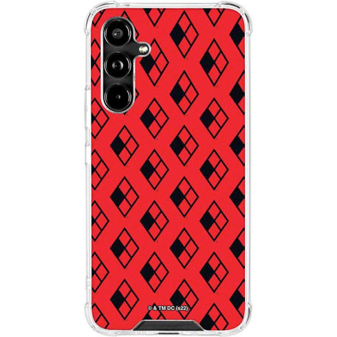 DC Comics Harley Quinn Logo Pattern Galaxy A54 5G Clear Case