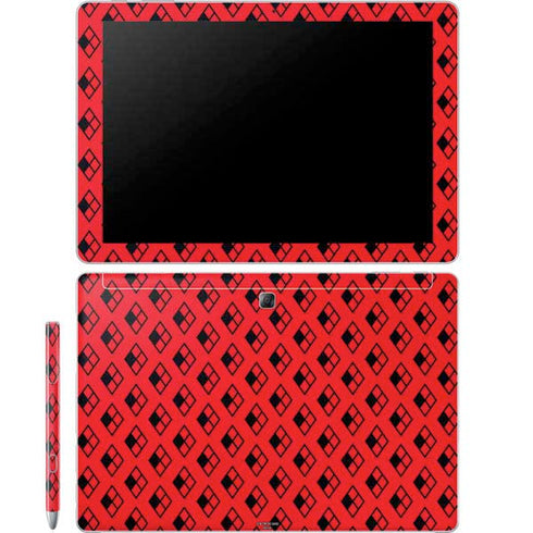 DC Comics Harley Quinn Logo Pattern Galaxy Book 12in Skin