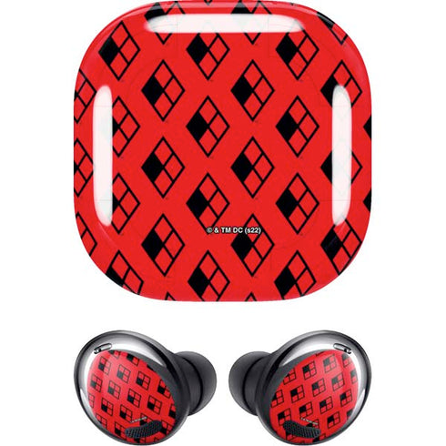 DC Comics Harley Quinn Logo Pattern Galaxy Buds Pro Skin