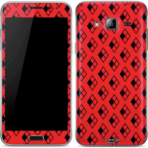 DC Comics Harley Quinn Logo Pattern Galaxy J3 Skin