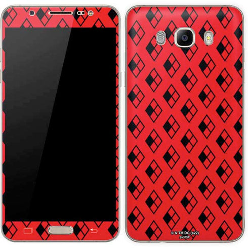 DC Comics Harley Quinn Logo Pattern Galaxy J7 Skin