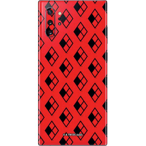 DC Comics Harley Quinn Logo Pattern Galaxy Note 10 Plus Skin