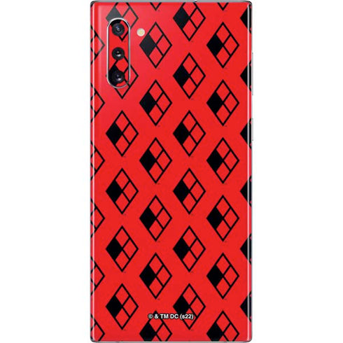 DC Comics Harley Quinn Logo Pattern Galaxy Note 10 Skin