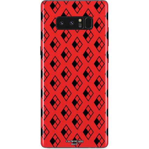 DC Comics Harley Quinn Logo Pattern Galaxy Note 8 Skin