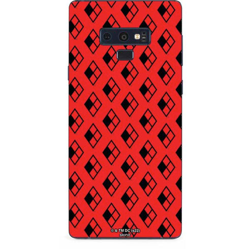 DC Comics Harley Quinn Logo Pattern Galaxy Note 9 Skin