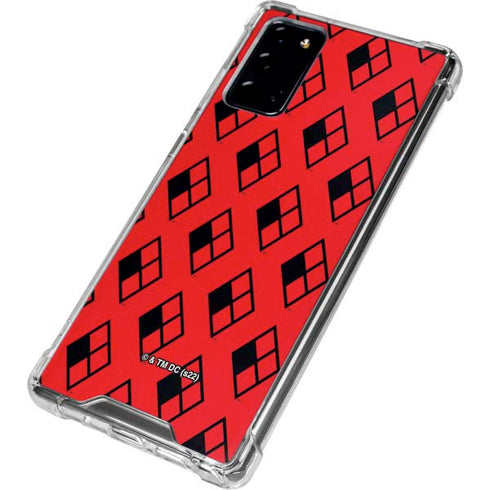 DC Comics Harley Quinn Logo Pattern Galaxy Note20 5G Clear Case