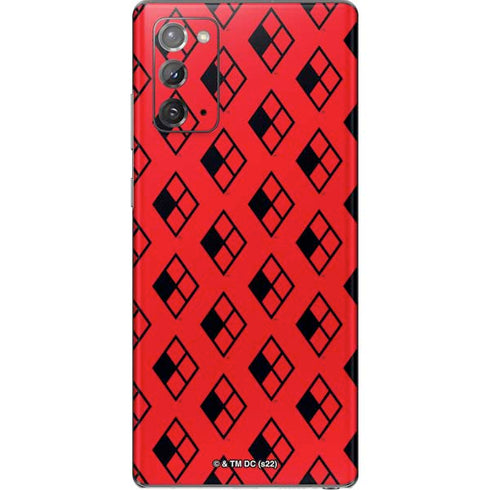 DC Comics Harley Quinn Logo Pattern Galaxy Note20 5G Skin