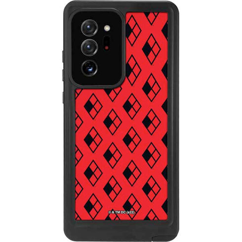 DC Comics Harley Quinn Logo Pattern Galaxy Note20 Ultra 5G Waterproof Case