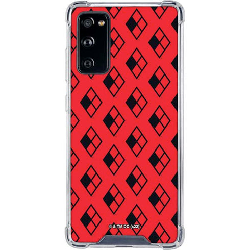 DC Comics Harley Quinn Logo Pattern Galaxy S20 FE Clear Case
