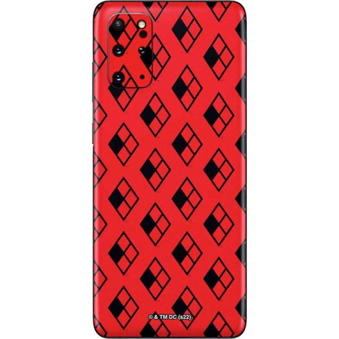 DC Comics Harley Quinn Logo Pattern Galaxy S20 Plus Skin