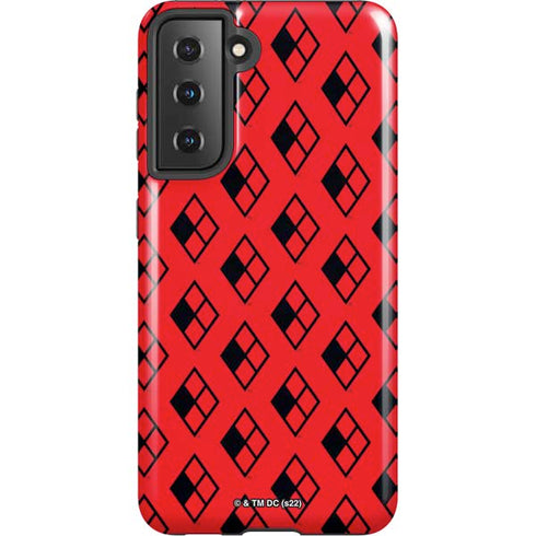 DC Comics Harley Quinn Logo Pattern Galaxy S21 5G Pro Case