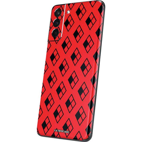 DC Comics Harley Quinn Logo Pattern Galaxy S21 5G Skin