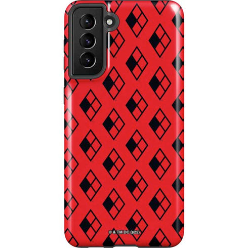 DC Comics Harley Quinn Logo Pattern Galaxy S21 Plus 5G Pro Case