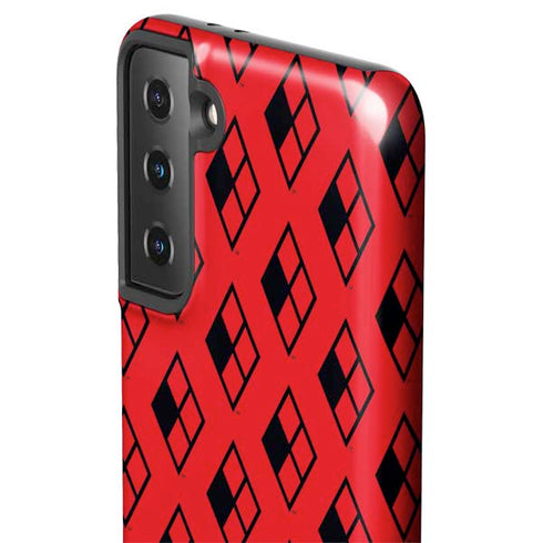 DC Comics Harley Quinn Logo Pattern Galaxy S21 Plus 5G Pro Case