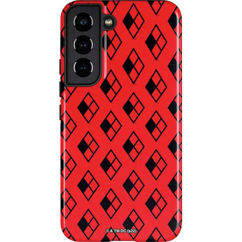 DC Comics Harley Quinn Logo Pattern Galaxy S22 Pro Case