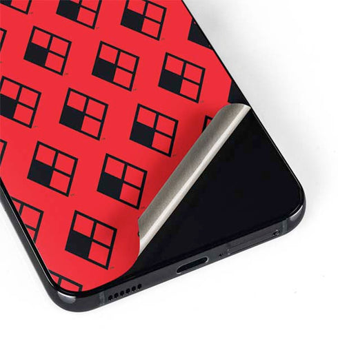 DC Comics Harley Quinn Logo Pattern Galaxy S22 Skin