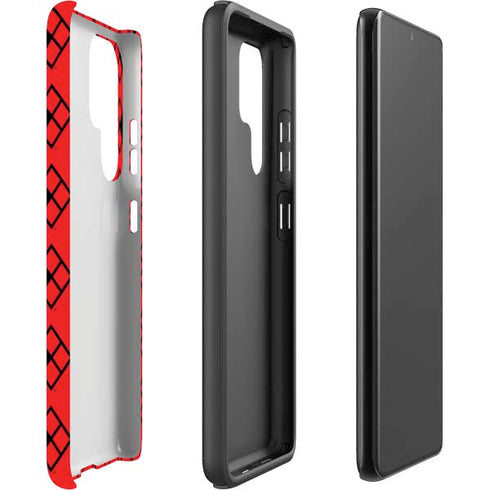 DC Comics Harley Quinn Logo Pattern Galaxy S22 Ultra Pro Case