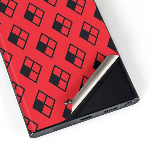 DC Comics Harley Quinn Logo Pattern Galaxy S22 Ultra Skin