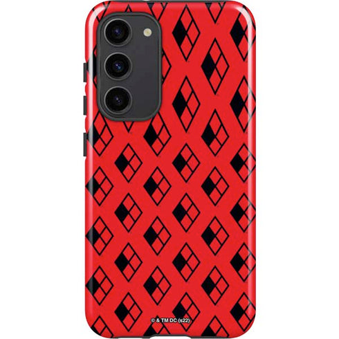 DC Comics Harley Quinn Logo Pattern Galaxy S23 Plus Pro Case