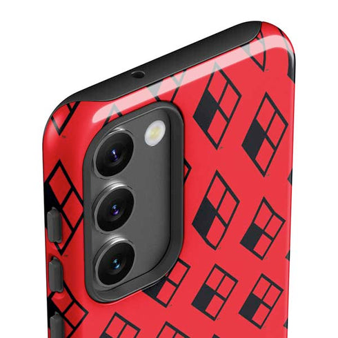 DC Comics Harley Quinn Logo Pattern Galaxy S23 Plus Pro Case