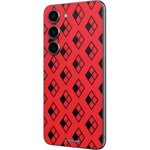 DC Comics Harley Quinn Logo Pattern Galaxy S23 Skin