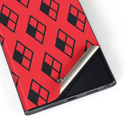 DC Comics Harley Quinn Logo Pattern Galaxy S23 Ultra Skin