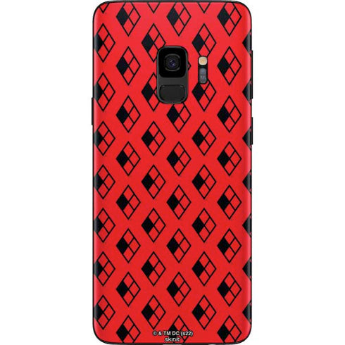 DC Comics Harley Quinn Logo Pattern Galaxy S9 Skin
