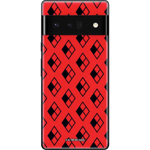 DC Comics Harley Quinn Logo Pattern Google Pixel 6 Pro Skin