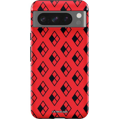 DC Comics Harley Quinn Logo Pattern Google Pixel 8 Pro Impact Case