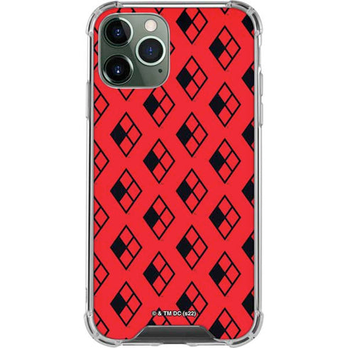 DC Comics Harley Quinn Logo Pattern iPhone 11 Pro Max Clear Case