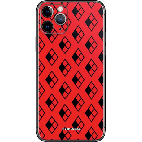DC Comics Harley Quinn Logo Pattern iPhone 11 Pro Skin
