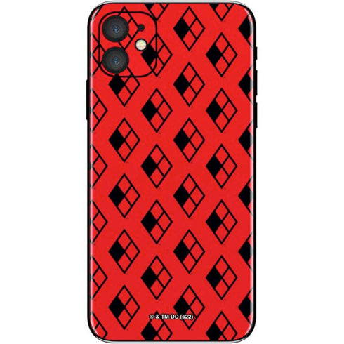 DC Comics Harley Quinn Logo Pattern iPhone 11 Skin