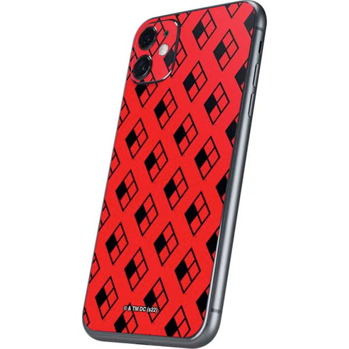 DC Comics Harley Quinn Logo Pattern iPhone 11 Skin
