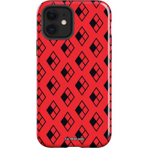 DC Comics Harley Quinn Logo Pattern iPhone 12 Impact Case