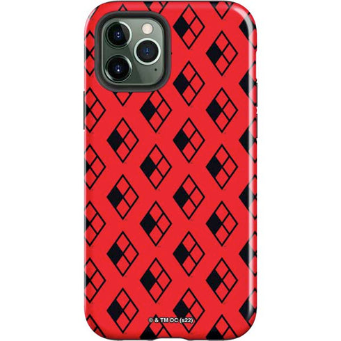 DC Comics Harley Quinn Logo Pattern iPhone 12 Pro Impact Case