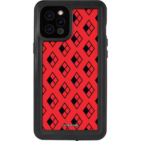 DC Comics Harley Quinn Logo Pattern iPhone 12 Pro Max Waterproof Case