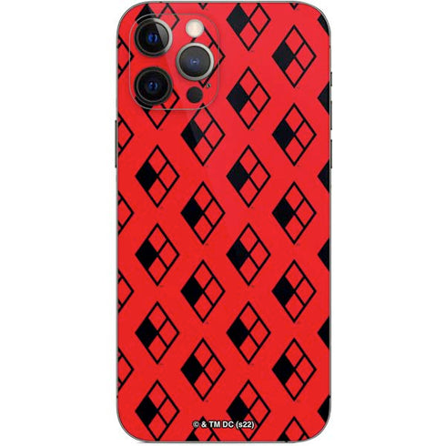 DC Comics Harley Quinn Logo Pattern iPhone 12 Pro Skin