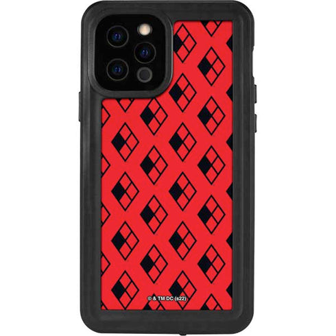 DC Comics Harley Quinn Logo Pattern iPhone 12 Pro Waterproof Case