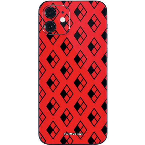 DC Comics Harley Quinn Logo Pattern iPhone 12 Skin