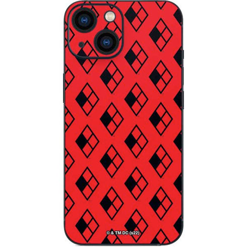 DC Comics Harley Quinn Logo Pattern iPhone 13 Mini Skin