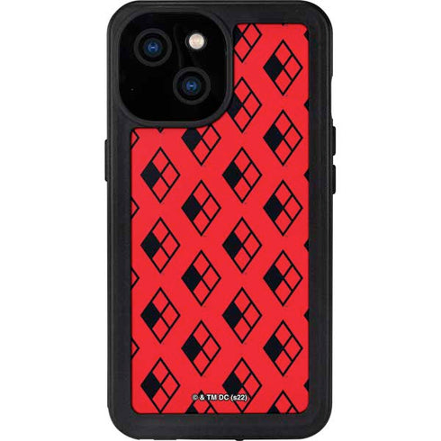 DC Comics Harley Quinn Logo Pattern iPhone 13 Mini Waterproof Case