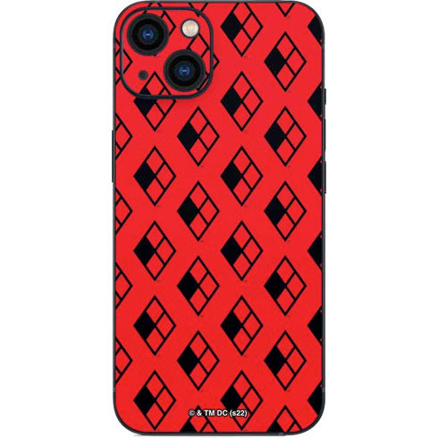 DC Comics Harley Quinn Logo Pattern iPhone 13 Skin