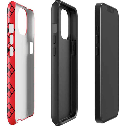 DC Comics Harley Quinn Logo Pattern iPhone 14 Plus Impact Case