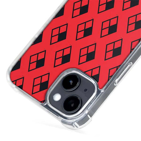DC Comics Harley Quinn Logo Pattern iPhone 15 Plus MagSafe Case