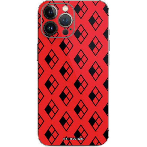 DC Comics Harley Quinn Logo Pattern iPhone 14 Pro Max Skin