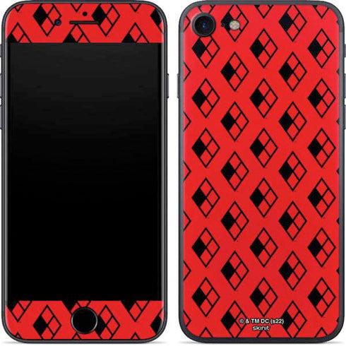 DC Comics Harley Quinn Logo Pattern iPhone 7 Skin